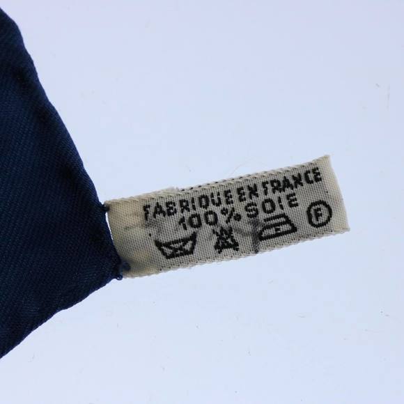 HERMES Carre 90 LES CLES Scarf Silk Navy Auth ki3742 - Picture 13 of 14